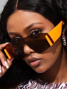 Retro  One-Piece Big Frame Sunglasses